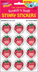 Berry Good - Strawberry scent Retro Stinky Stickers® (24 ct.)