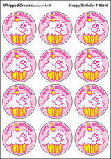 Happy Birthday - Whipped Cream scent Retro Stinky Stickers® (24 ct.)