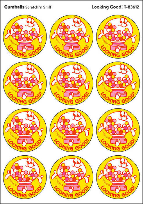 Looking Good! - Gumballs scent Retro Stinky Stickers® (24 ct.)