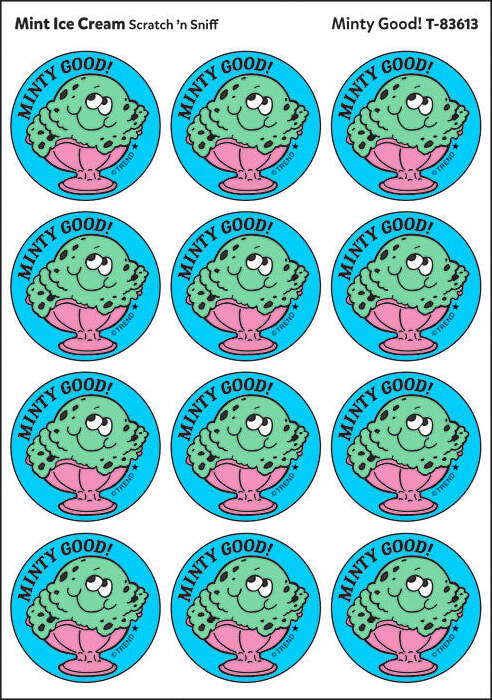 Minty Good! - Mint Ice Cream scent Retro Stinky Stickers® (24 ct.)