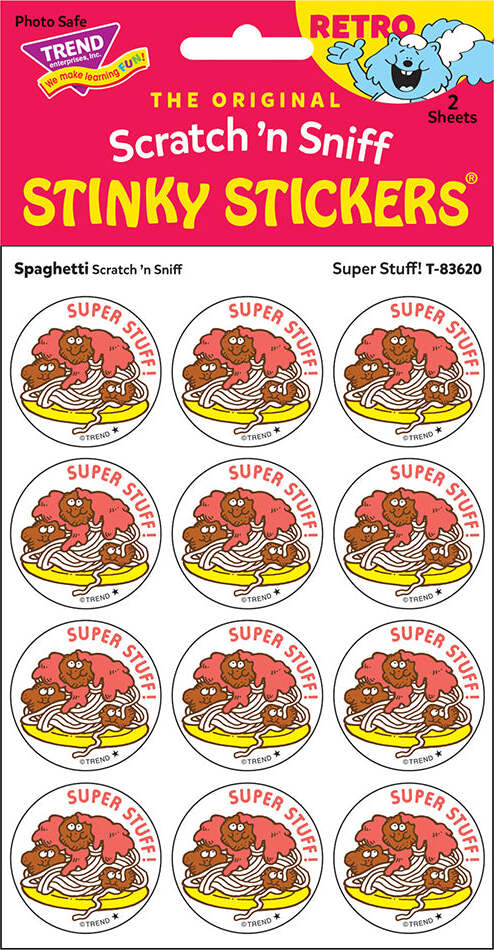 Super Stuff! - Spaghetti scent Retro Stinky Stickers® (24 ct.)