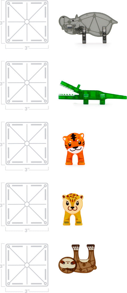 Magna-Tiles Jungle Animals 25 Piece Set