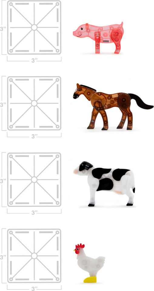 Magna-Tiles: Farm Animals (25-Piece Set)