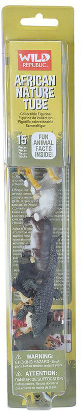 Tube of African Animal Figurines