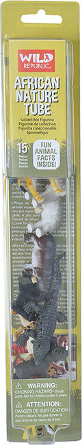Tube of African Animal Figurines