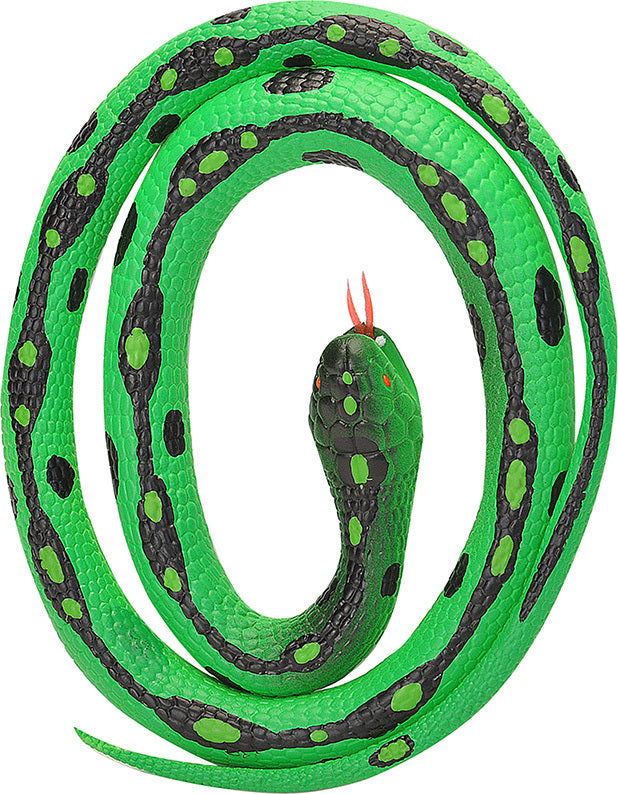 Green Garter Rubber Snake - 46"