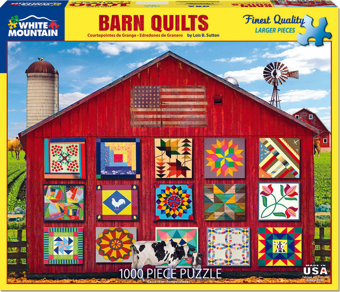 Barn Quilts - 1000 Piece - White Mountain Puzzles