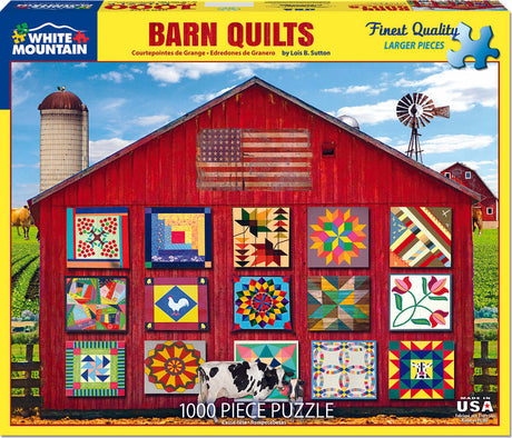 Barn Quilts - 1000 Piece - White Mountain Puzzles