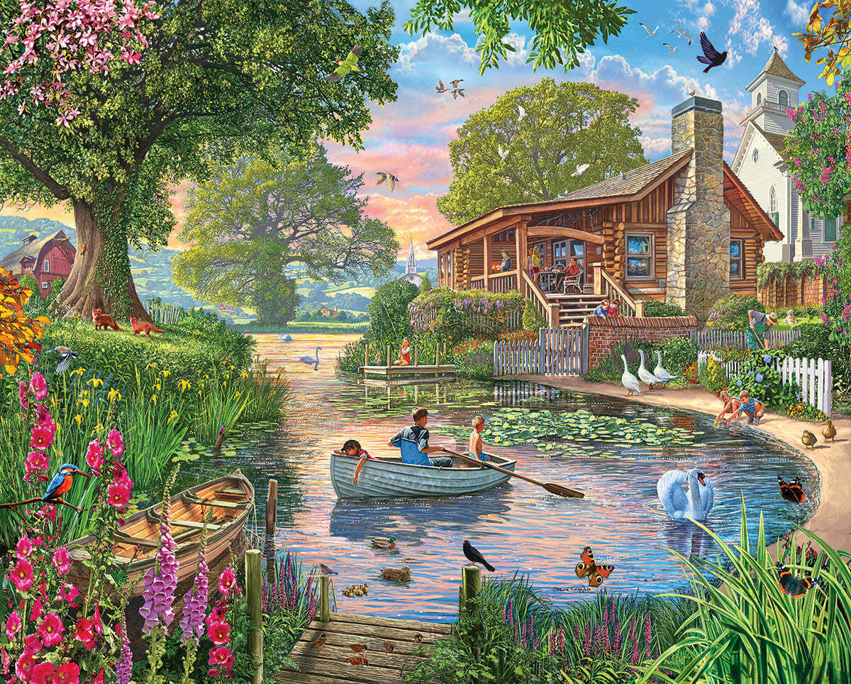 Peaceful Pond - 1000 Piece - White Mountain Puzzles