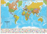 Blue Ocean Series World Laminated Wall Map