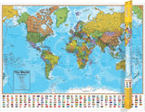 Blue Ocean Series World Laminated Wall Map